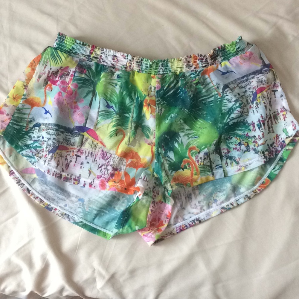 Tropical beach shorts/swim suit cover up